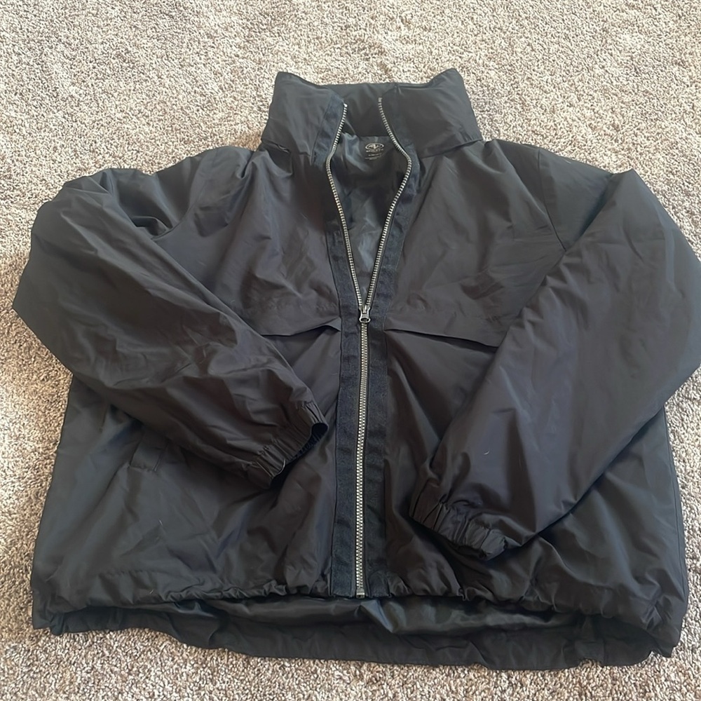 Casual light weight jacket windbreaker with optional hood